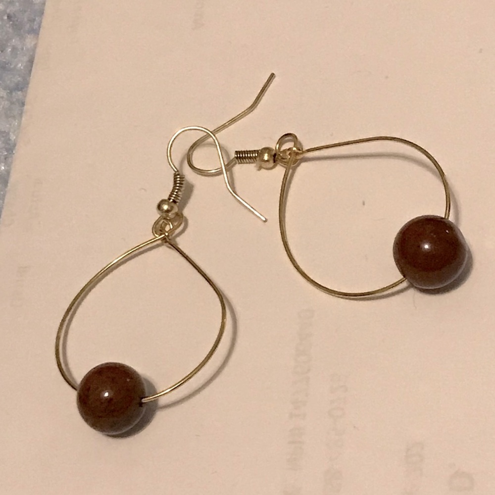Gold drop earrings